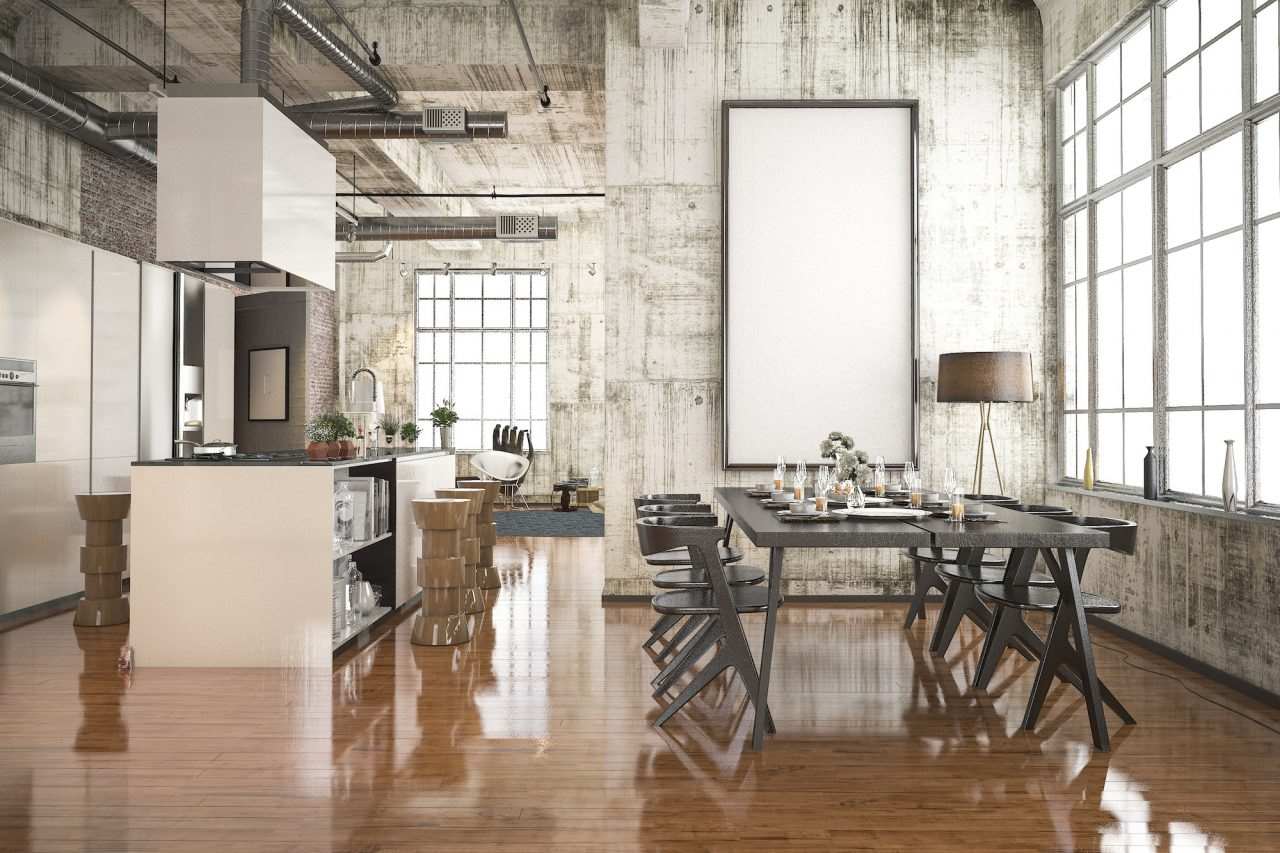 3d-rendering-industrial-style-kitchen-with-black-wood-dining-zone